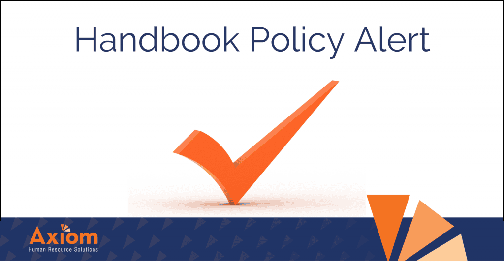 HR Handbook Policy Alert