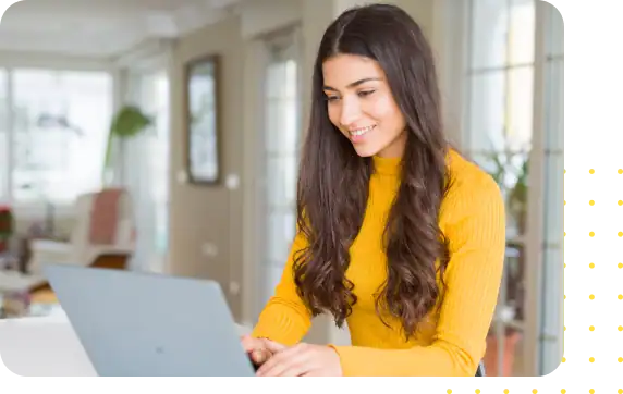 Smiling human relations coworkers with animated screenshot of UKG software dashboard.
