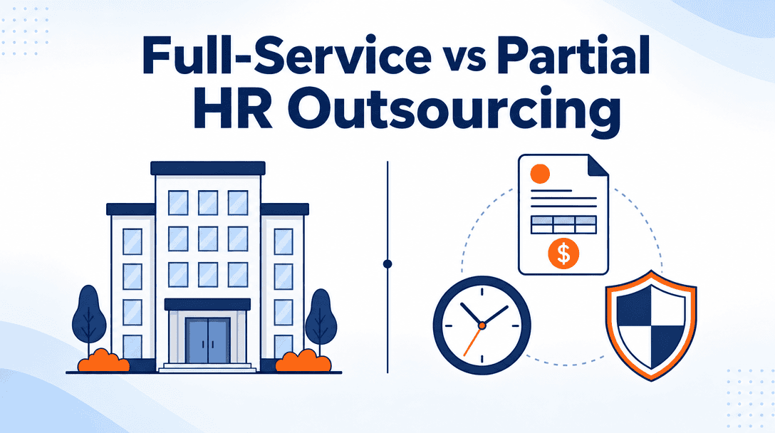 Full-service vs partial HR outsourcing comparison for mid-market businesses"